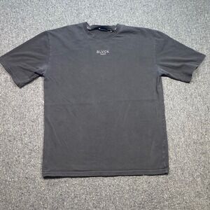Blvck Paris TShirt Sz L Mens Black Streetwear‎ Minimalist Embroidered Logo Tee